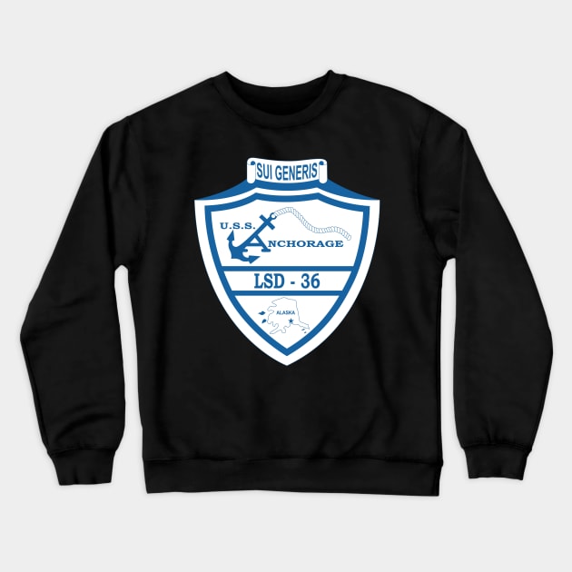 USS - Anchorage (LSD-36) Crewneck Sweatshirt by twix123844